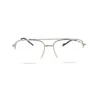 Silver Half-frame Turban Fit Eyeglasses