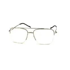 Silver Half-frame Turban Fit Eyeglasses