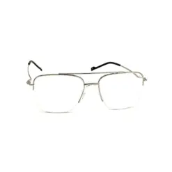 Silver Half-frame Turban Fit Eyeglasses