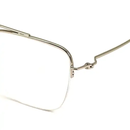 Silver Half-frame Turban Fit Eyeglasses