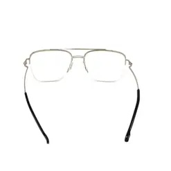Silver Half-frame Turban Fit Eyeglasses