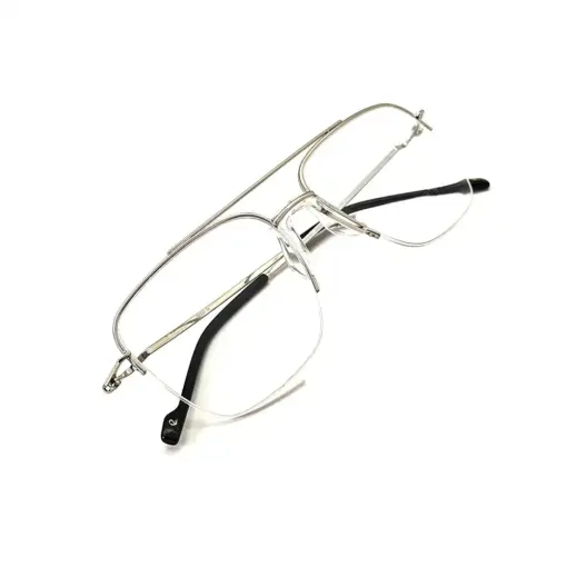 Silver Half-frame Turban Fit Eyeglasses