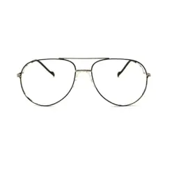 Silver-Black Fix-pad Turban Fit Eyeglasses