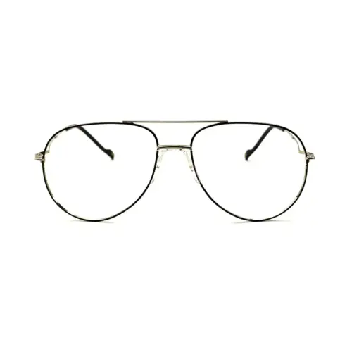 Silver-Black Fix-pad Turban Fit Eyeglasses