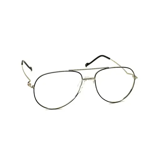 Silver-Black Fix-pad Turban Fit Eyeglasses