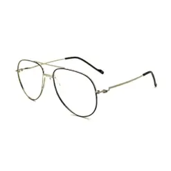 Silver-Black Fix-pad Turban Fit Eyeglasses