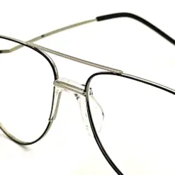 Silver-Black Fix-pad Turban Fit Eyeglasses