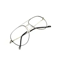 Silver-Black Fix-pad Turban Fit Eyeglasses