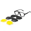 Black Compact Clip-on Eyeglasses