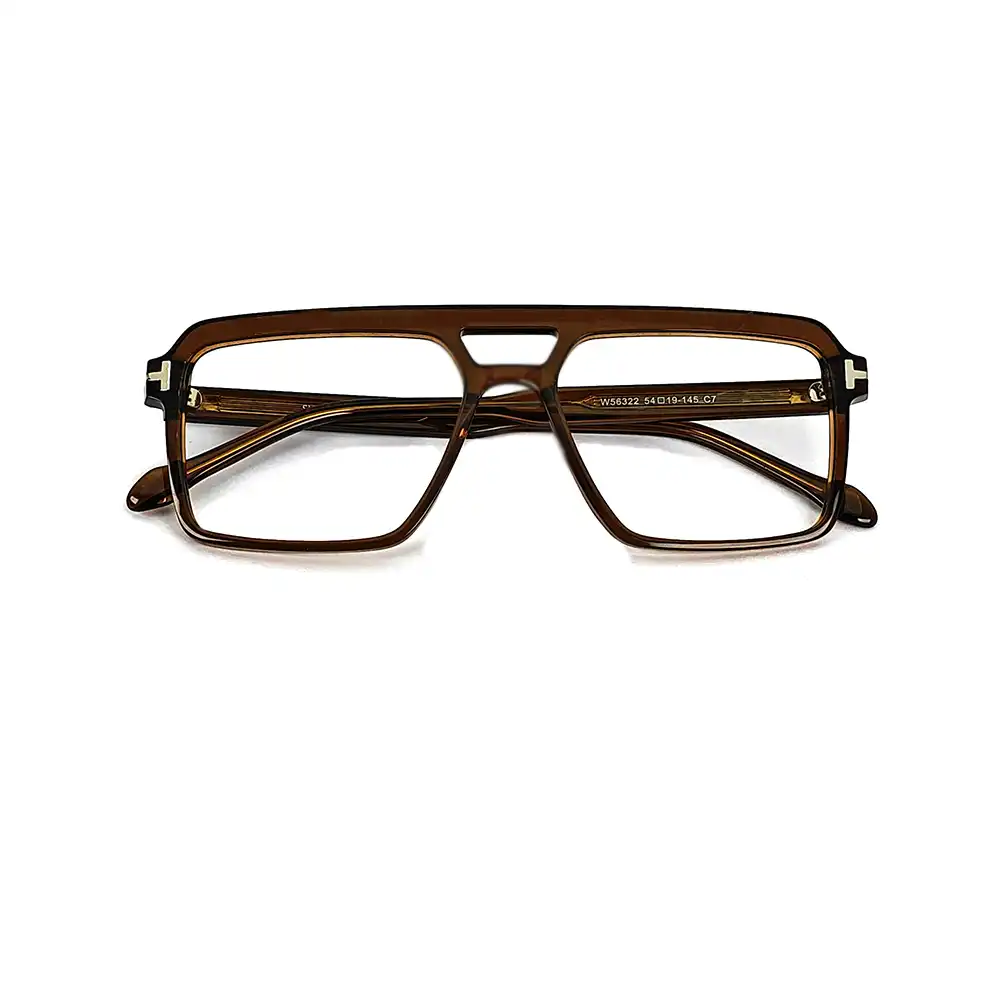 Brown Bold Pilot Eyeglasses - 56322 8 Buy Brown Bold Pilot Eyeglasses Online