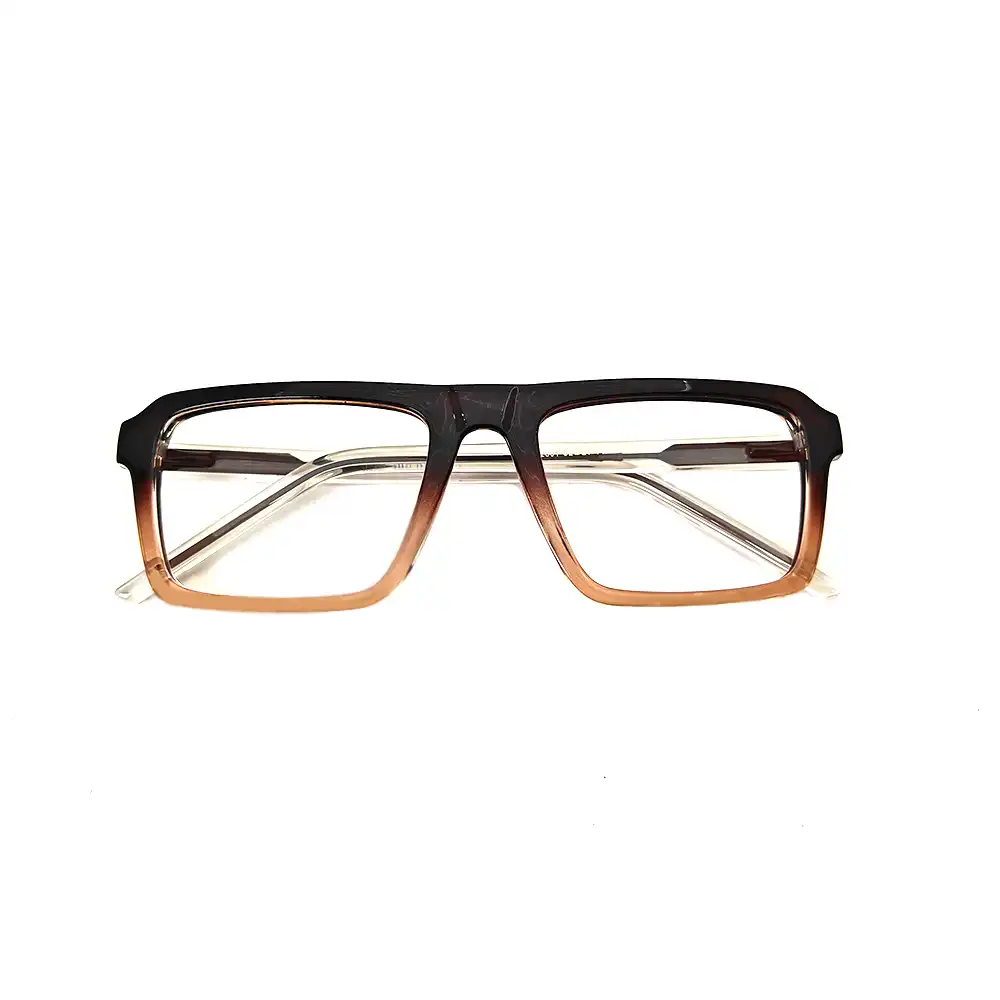 Modern Brown Dual Tone Eyeglasses - 252801 6 Buy Modern Brown Dual Tone Eyeglasses Online