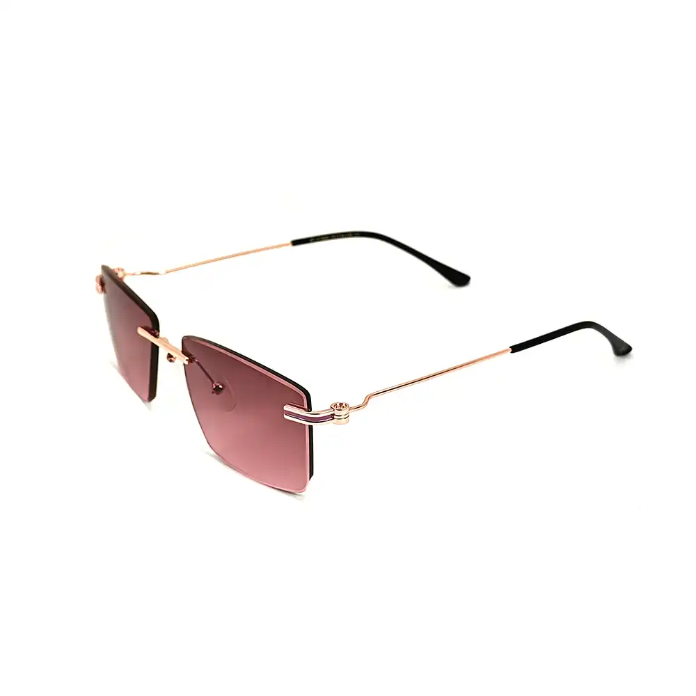 Wine Rimless Turban Fit Sunglasses - 4199s 3 Buy Wine Rimless Turban Fit Sunglasses Online