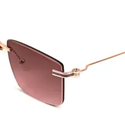 Wine Rimless Turban Fit Sunglasses - 4199s 9 Buy Wine Rimless Turban Fit Sunglasses Online