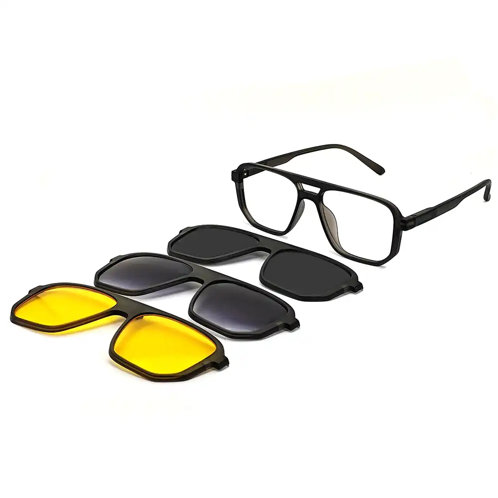 Compact Grey Clip-on Eyeglasses - 678907 1 Compact Grey Clip-on Eyeglasses