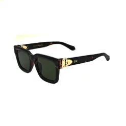 Daniel Morris Leopard Wayfarer Sunglasses