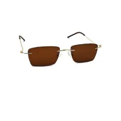 Brown Rimless Turban Fit Sunglasses - 4186s 11 Brown Rimless Turban Fit Sunglasses