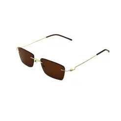 Brown Rimless Turban Fit Sunglasses - 4186s 13 Brown Rimless Turban Fit Sunglasses