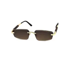 Latest Brown Rimless Sunglasses online