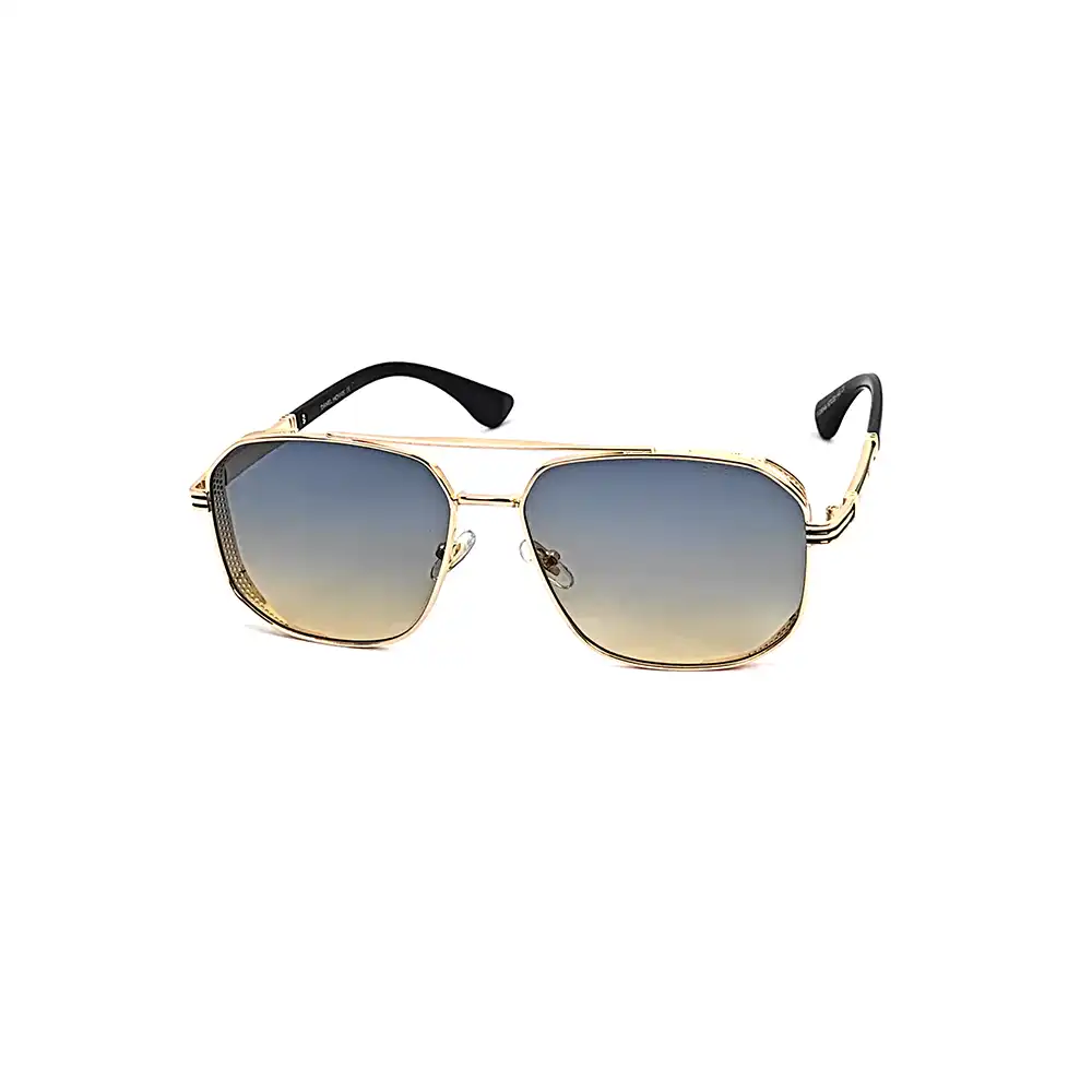 Latest Golden-Grey Aviator Sunglasses -35044 3 Golden-Grey Aviator Sunglasses Online