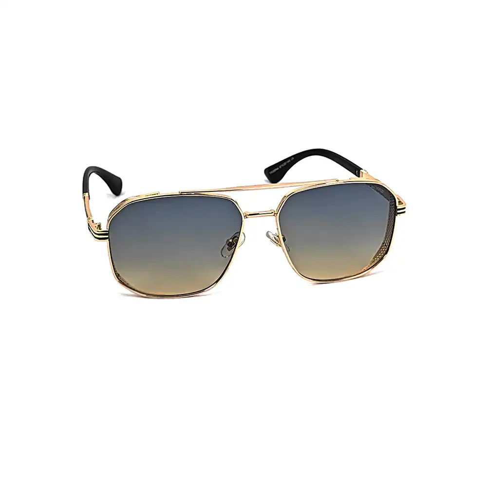 Latest Golden-Grey Aviator Sunglasses -35044 4 Golden-Grey Aviator Sunglasses Online