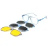 Sky Blue Clip-on Eyeglasses