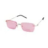 Wine Rimless Turban Fit Sunglasses