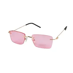 Wine Rimless Turban Fit Sunglasses