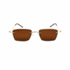 Brown Rimless Turban Fit Sunglasses