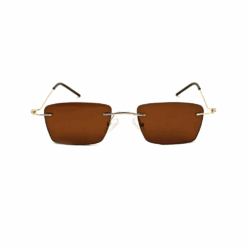 Brown Rimless Turban Fit Sunglasses