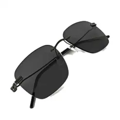 Black Turban Fit Rimless Sunglasses - 4221S 13 bLACK Turban Fit Rimless Sunglasses