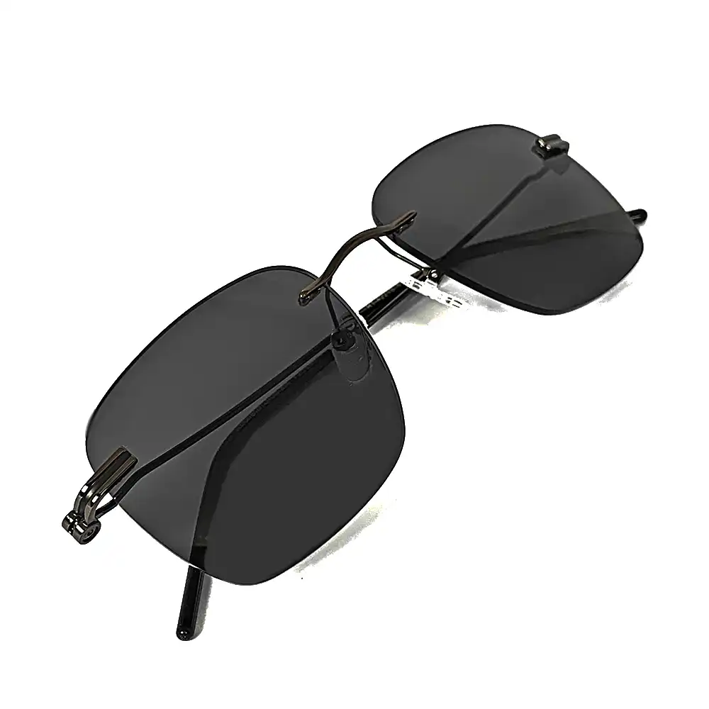 Black Turban Fit Rimless Sunglasses - 4221S 7 bLACK Turban Fit Rimless Sunglasses