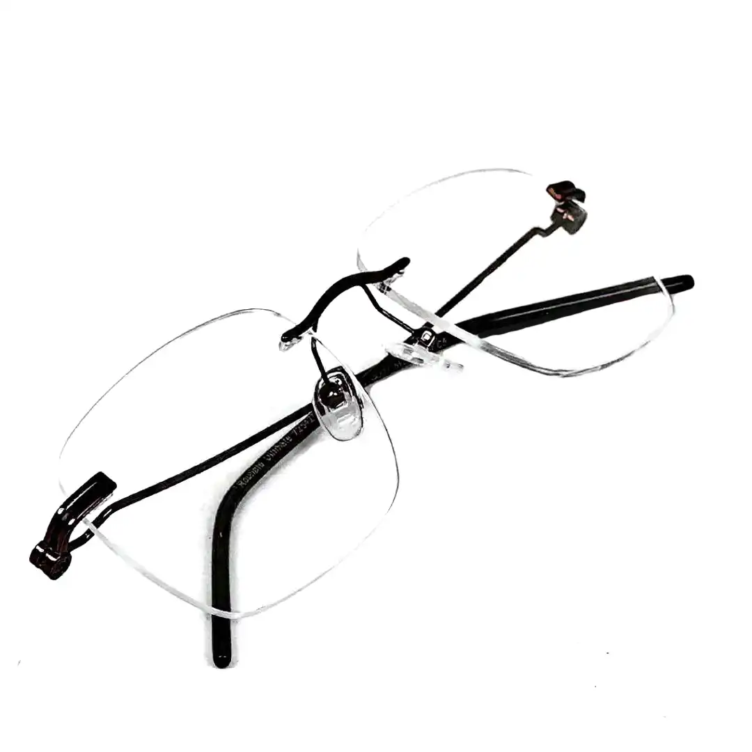 Brown Turban fit Rimless Eyeglasses - 4221 7 Brown Turban fit Rimless Eyeglasses