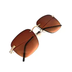 Brown Turban Fit Rimless Sunglasses - 4221S 13 Brown Turban Fit Rimless Sunglasses