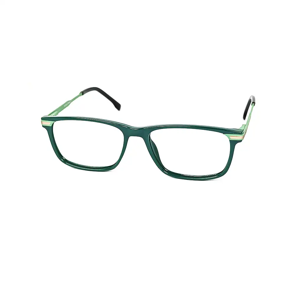 Compact Modern Green Eyeglasses - 130009 3 Buy Compact Modern Green Eyeglasses Online