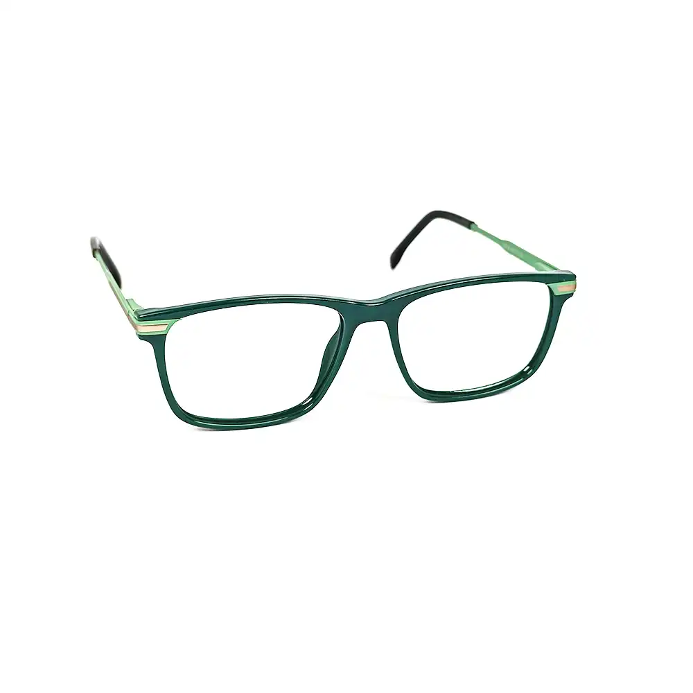 Compact Modern Green Eyeglasses - 130009 4 Buy Compact Modern Green Eyeglasses Online