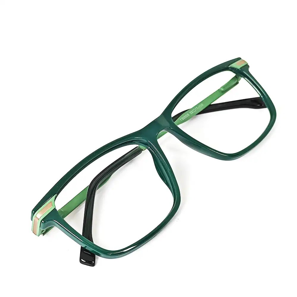 Compact Modern Green Eyeglasses - 130009 8 Buy Compact Modern Green Eyeglasses Online