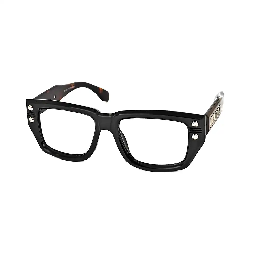 Modern Black Bold Eyeglasses - 6007 3 Modern Black Bold Eyeglasses online at chashmah.com