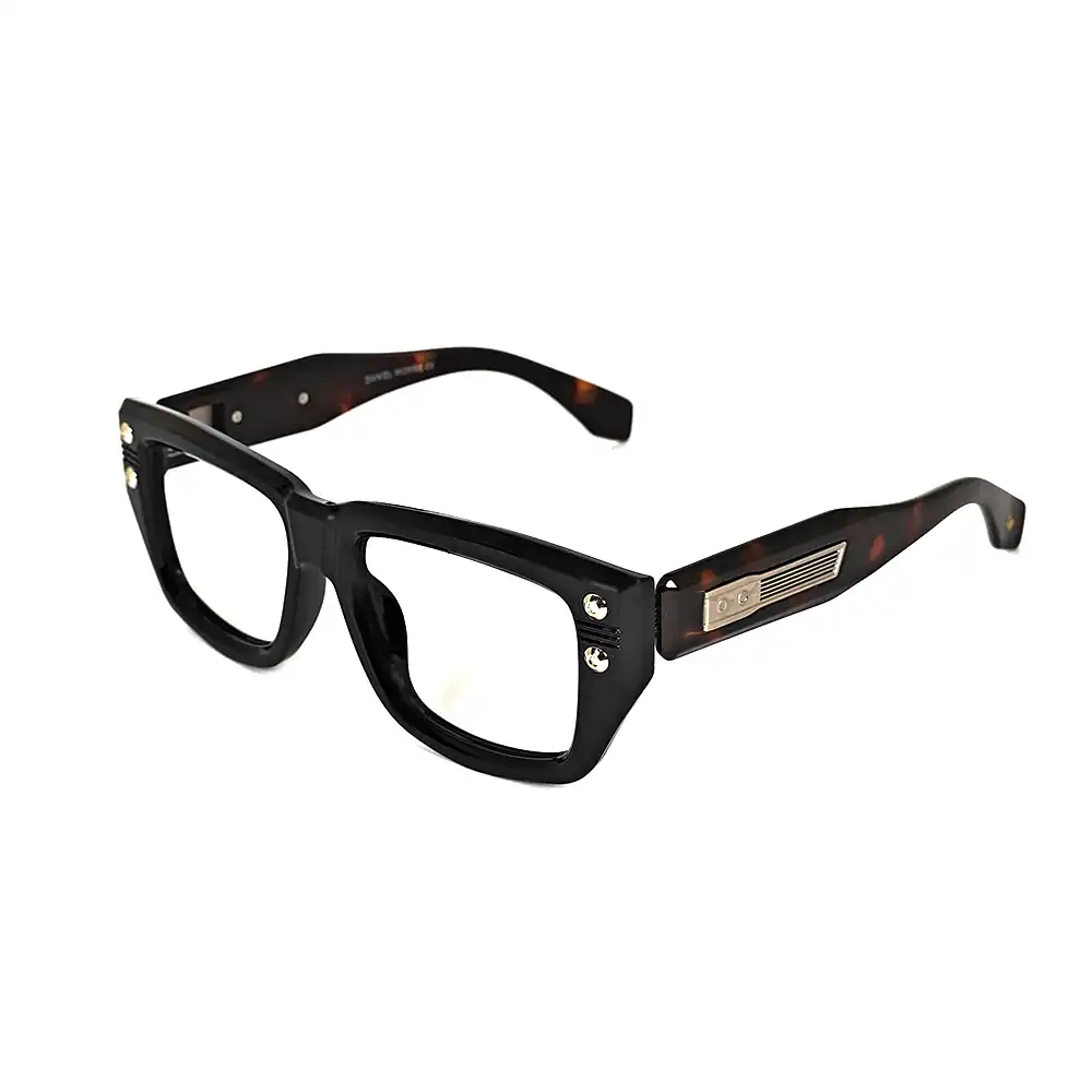 Modern Black Bold Eyeglasses - 6007 1 Modern Black Bold Eyeglasses online at chashmah.com