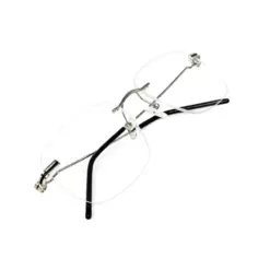 Best Eyewear Store Online for Eyeglasses & Sunglasses | Chashmah "चश्मा" 53 Silver Turban fit Rimless Eyeglasses - 4221