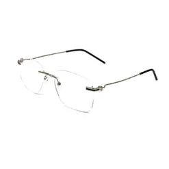 Silver Turban fit Rimless Eyeglasses