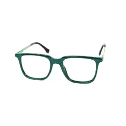 Square Modern Green Eyeglasses