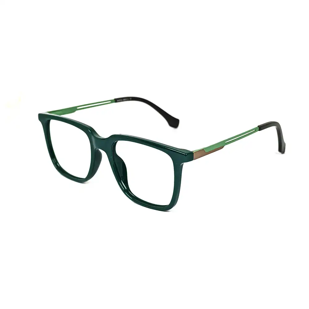 Square Modern Green Eyeglasses - 130006 4 Square Modern Green Eyeglasses