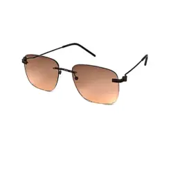 Wine Turban Fit Rimless Sunglasses