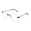 black avaitor rimless