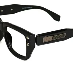 Jet Black Bold Eyeglasses at chashmah.com