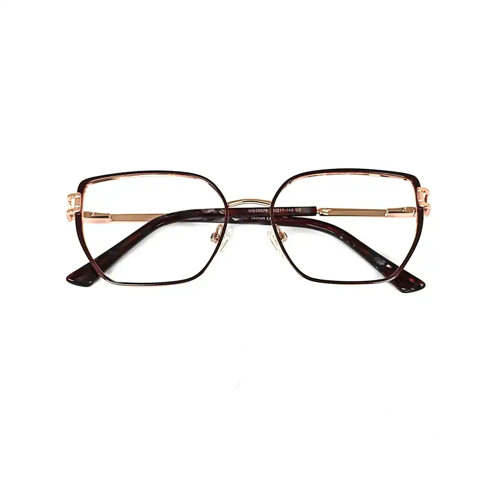 Mehroon Modern Eyeglasses for Women - 39076 8 Mehroon Modern Eyeglasses for Women