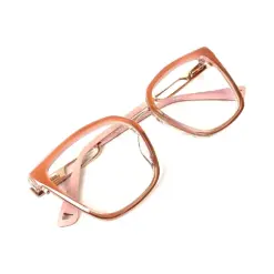 Peach Modern Eyeglasses For Women