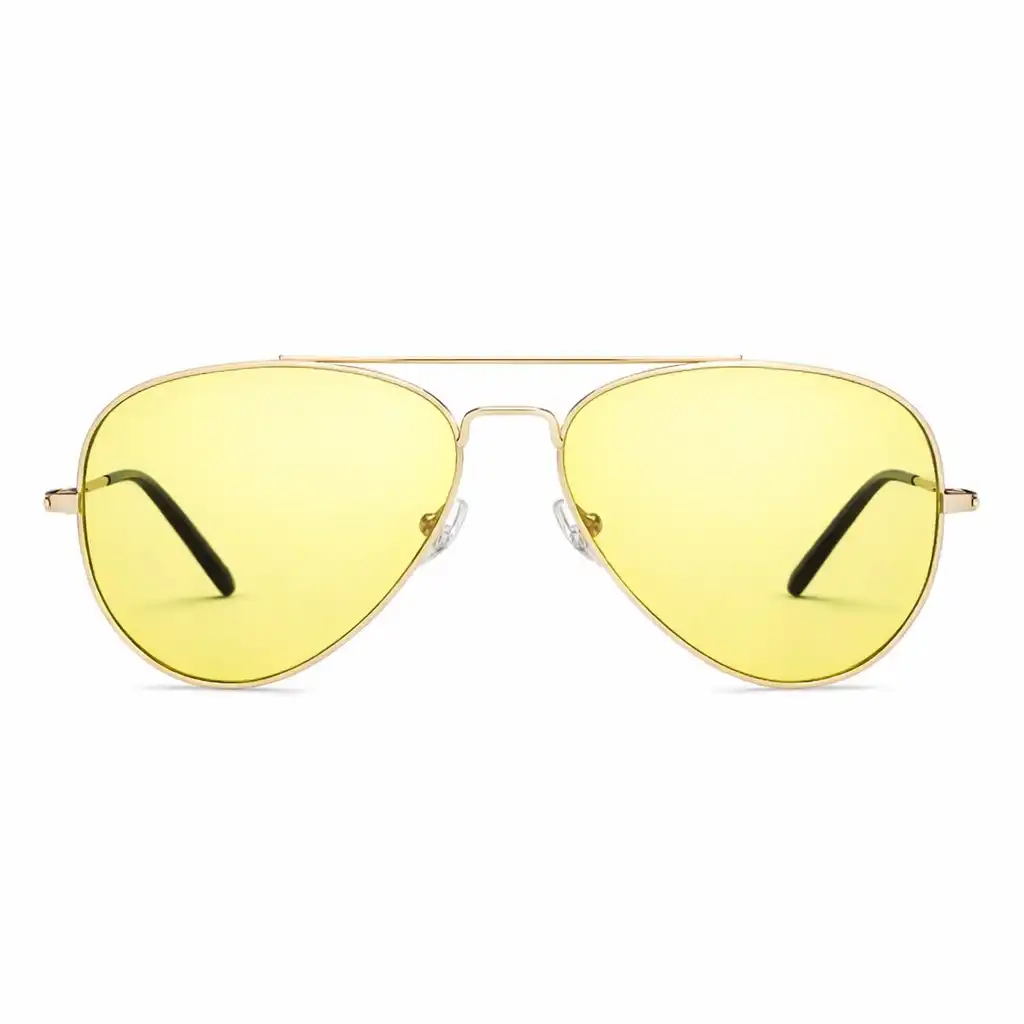 Yellow Aviator Sunglasses Turban Fit For Men - 101 2 Yellow Aviator Sunglasses Turban Fit For Men