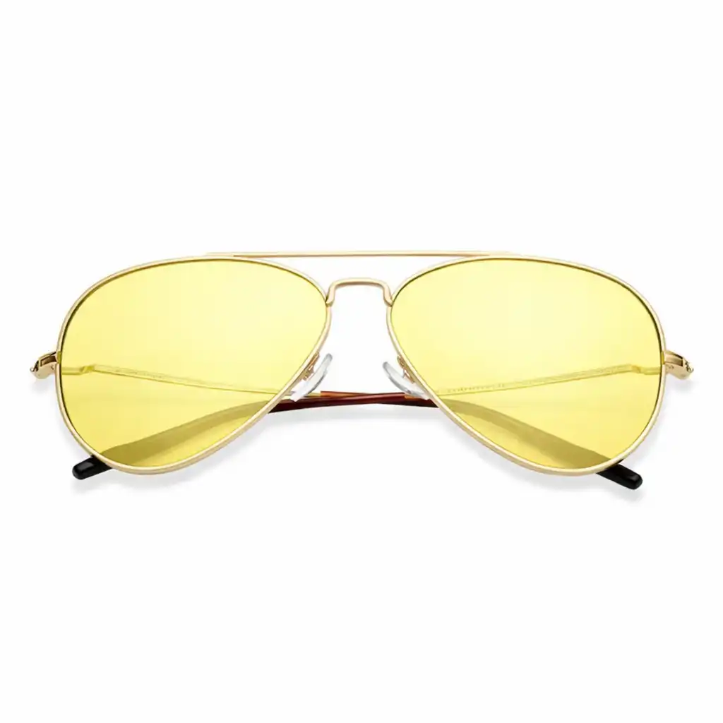 Yellow Aviator Sunglasses Turban Fit For Men - 101 1 Yellow Aviator Sunglasses Turban Fit For Men