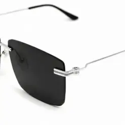 Black Silver Turban Fit Sunglasses